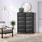 Sorbus Dresser with 10 Drawers - Storage Unit Organizer Chest for Clothes - Bedroom, Room, Nursery, & Closet - Steel Frame, Wood Top & Handles, and Easy Pull Fabric Bins